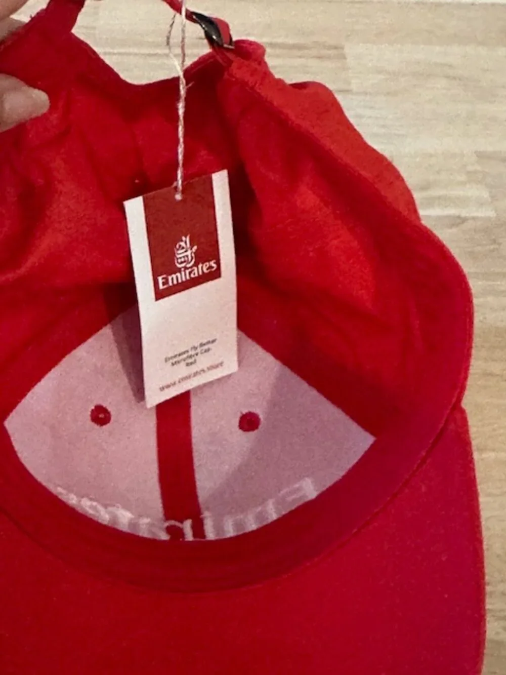 Emirates Airlines | Fly Better Microfiber Cap Hat Red NWT
